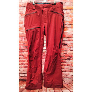 RAB Proflex Khroma Kinetic Ski Pants Womens M Burgundy Waterproof Zipper Pockets